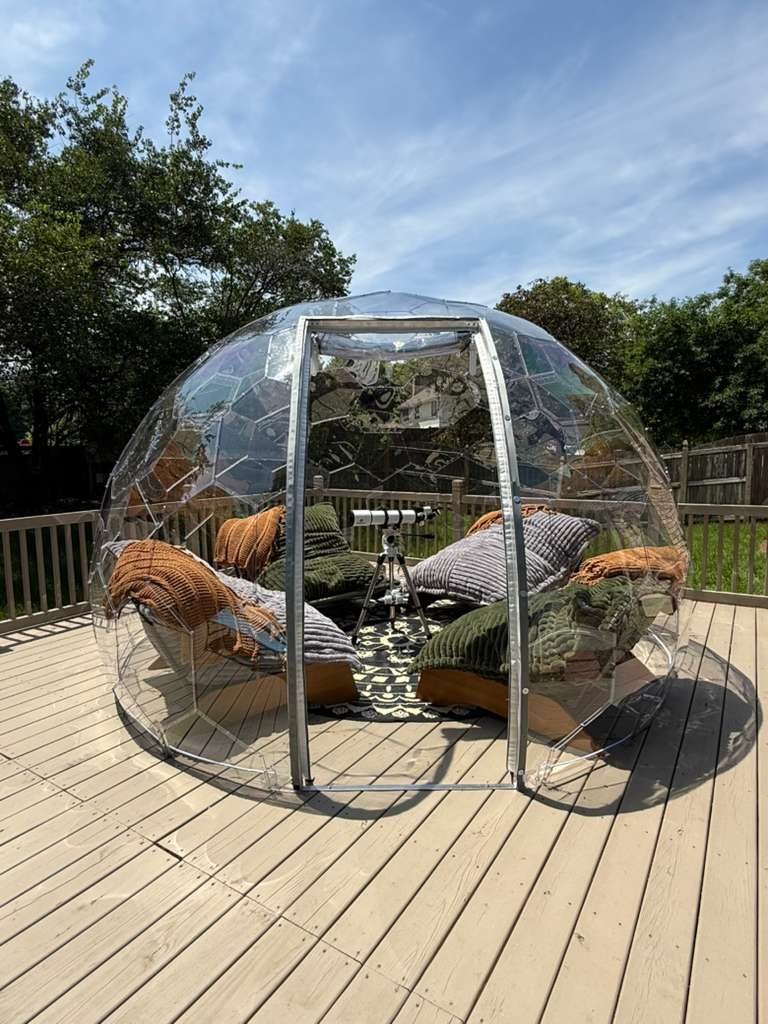After — Backyard Deck & Garden Dome